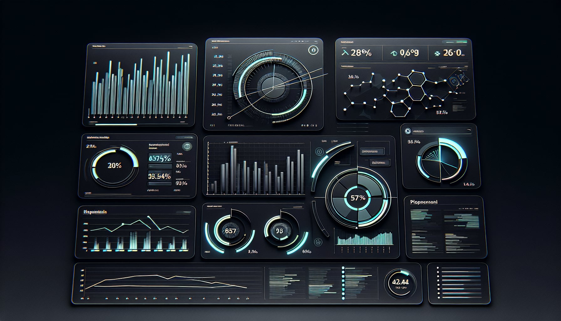 AI-powered financial dashboard visualization