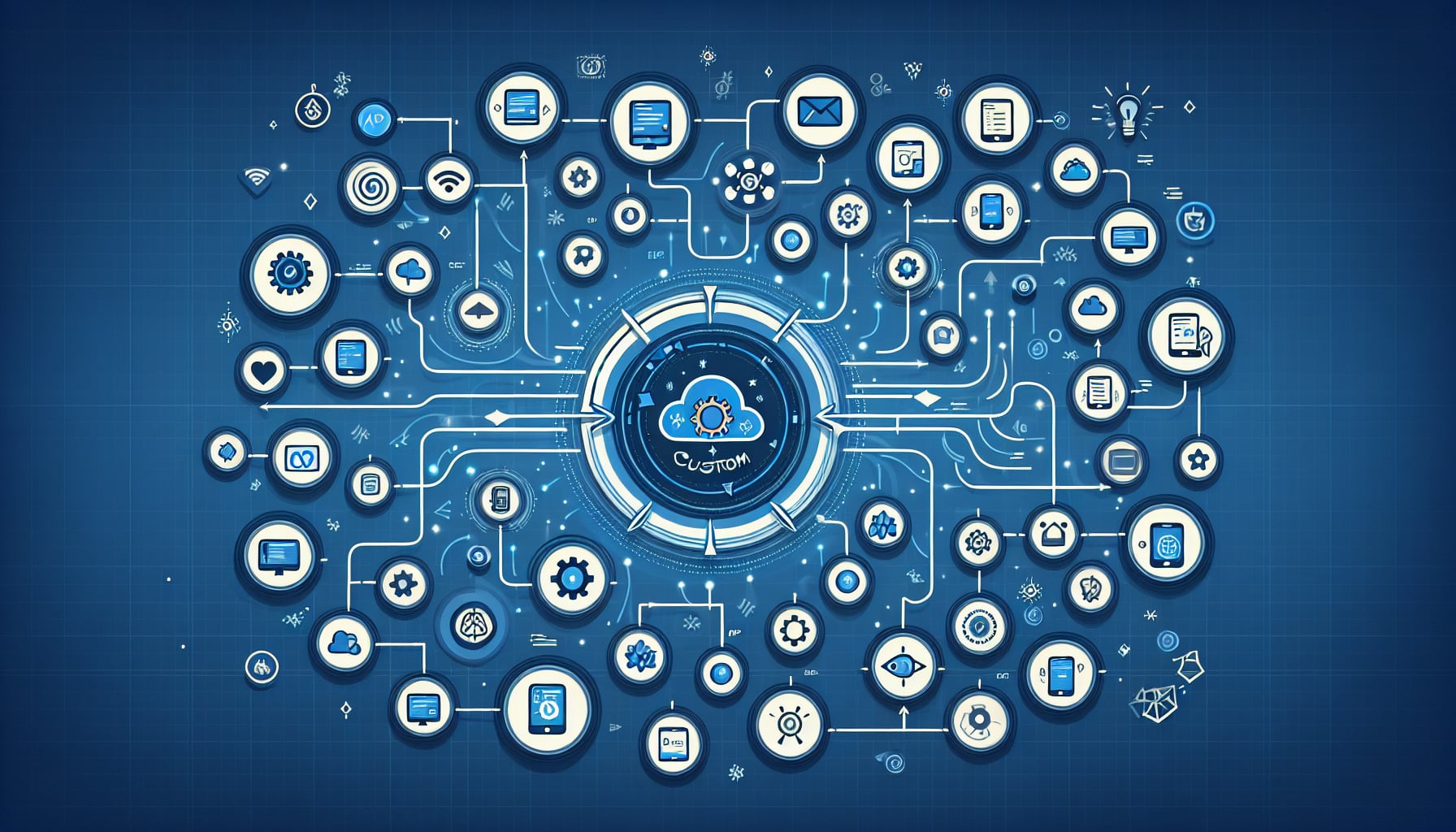 Custom software integration layer diagram