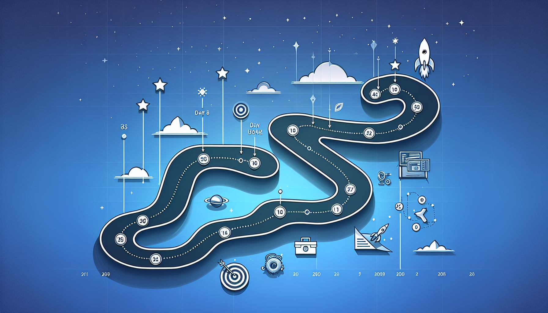 90-day MVP development roadmap visualization